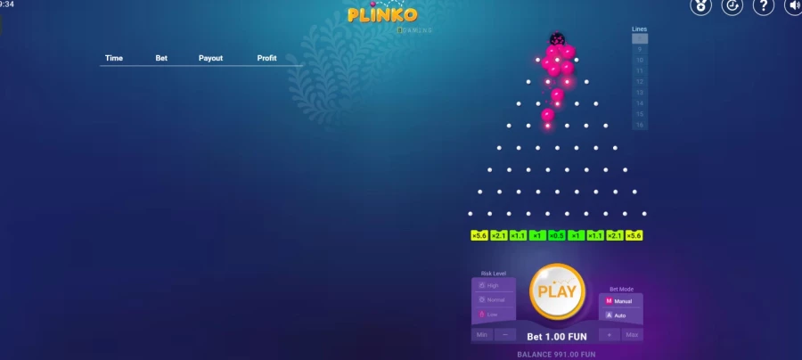 Recenze hry Plinko